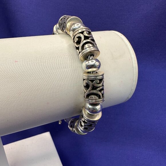 Brighton Retired Silver-Plated Deco Lace Bracelet - Picture 2 of 11